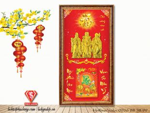 Lịch Gỗ Phù Điêu Phúc Lộc Thọ
