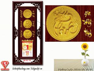 Lịch gỗ Phúc Lộc Thọ Rồng Tròn
